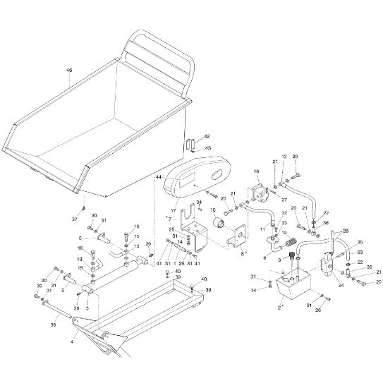 Instalación hidráulica (Caja dámper) NTR 1750 D (Fino/Until 2009) Minitransportador