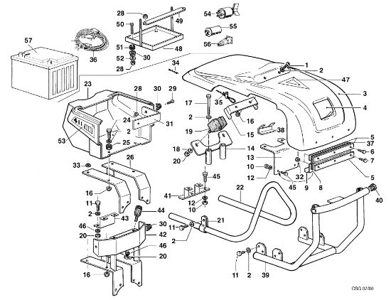Carcasa (Vers. 1) KAM 5 (Fino/Until 2009) Motocultivador