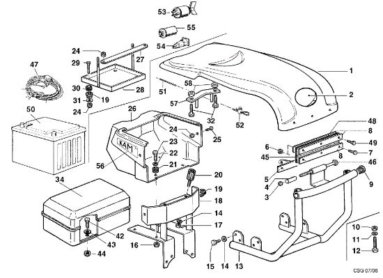 Cofre poliuretano KAM 5 (Fino/Until 2009) Motocultivador
