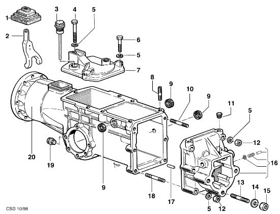 Caja cambio KAM 5 (Fino/Until 2009) Motocultivador