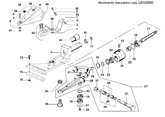 Movimiento mecánico L0102500 KAM 5 (Fino/Until 2009) Motocultivador
