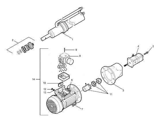 Motor y cilindro SPLIT 120 T Cortaleña