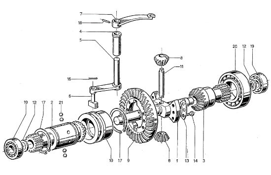 Puente con diferencial (MTC 800) 700-800 Motocultivador