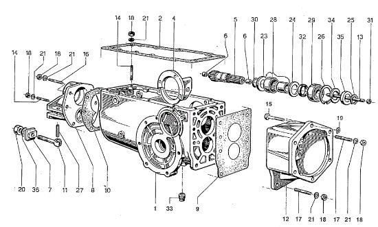 Caja cambio 700-800 Motocultivador