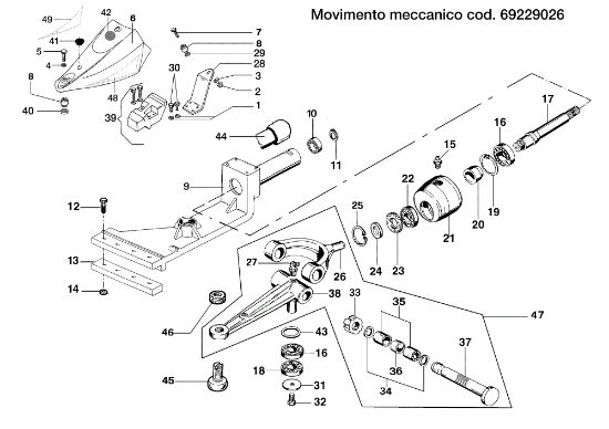 Movimiento mecánico 69229026 FC 30 M Segadora