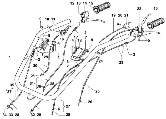 Manceras y caja de mando KAM 4 (Fino/Until 2012) Motocultivador