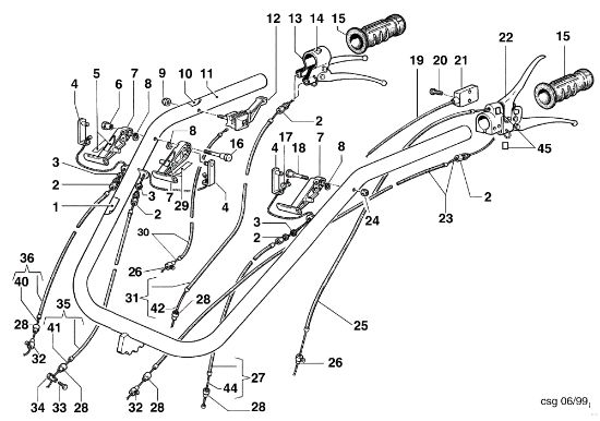 Manceras y caja de mando KAM 5 (Fino/Until 2012) Motocultivador