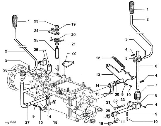 Mandos internos KAM 5 (Fino/Until 2012) Motocultivador