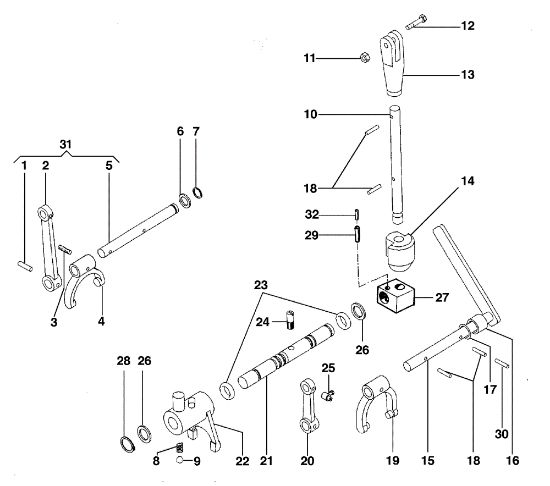 Mandos internos BRIK 1 (Fino/Until 2012) Motocultivador