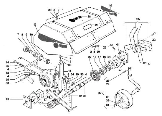 Fresadora 69219018/69219019 BRIK 1 (Fino/Until 2012) Motocultivador