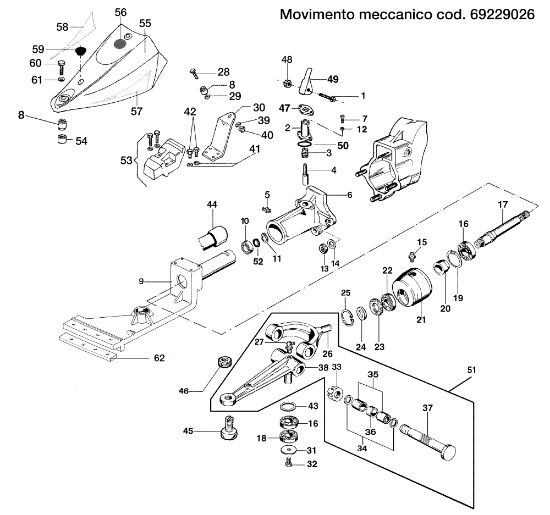 Movimiento mecánico 69229026 KAM 5 JUNIOR (Solo per il mercato francese) Motocultivador