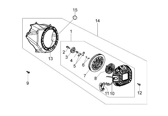 Arranque BRIK 1 EMAK (EN 709) Motocultivador
