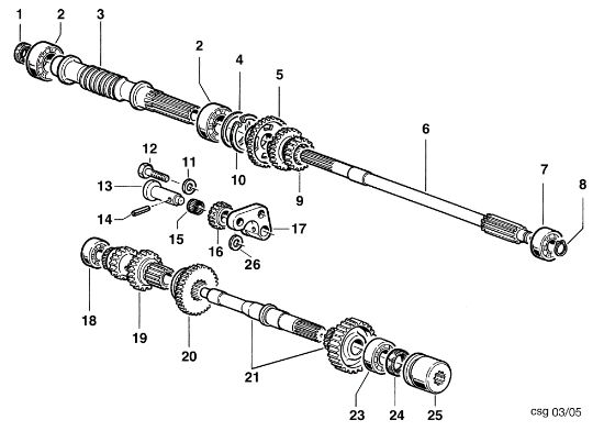 Engranajes (Cambio) KAM 5 JUNIOR (Solo per il mercato francese) EN 709 Motocultivador