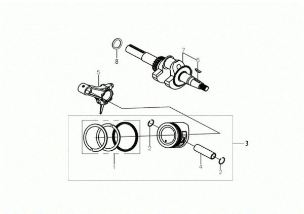 Ciguenal y piston 118 (K900 HR) - EURO5
