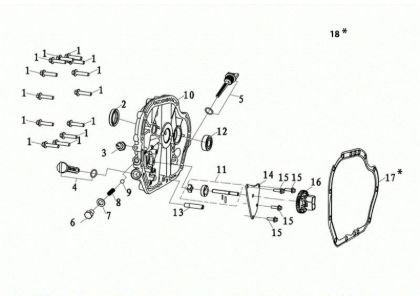 Tapa basamento MOTORE K7000 HDR (EURO5) Motor