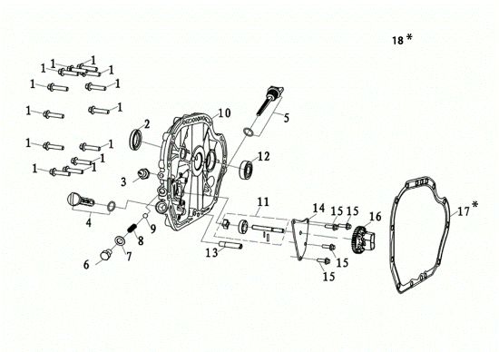 Tapa basamento MOTORE K7000 HDR (EURO5) Motor