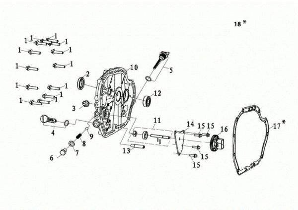 Tapa basamento MOTORE K7000 HDR (EURO5) Motor