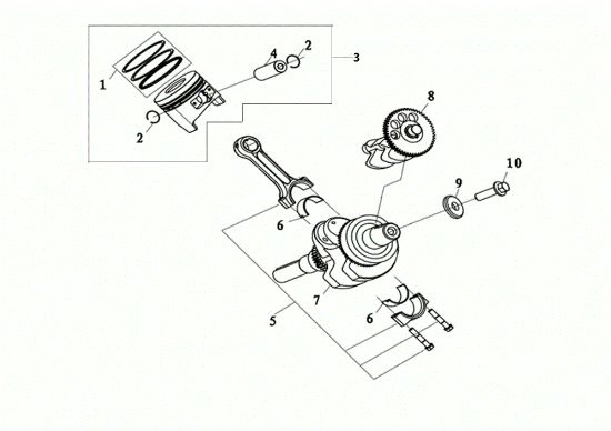 Pistón MOTORE K7000 HDR (EURO5) Motor