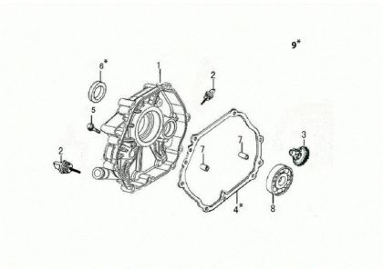 Tapa basamento MOTORE K1100 H (EURO5) Motor