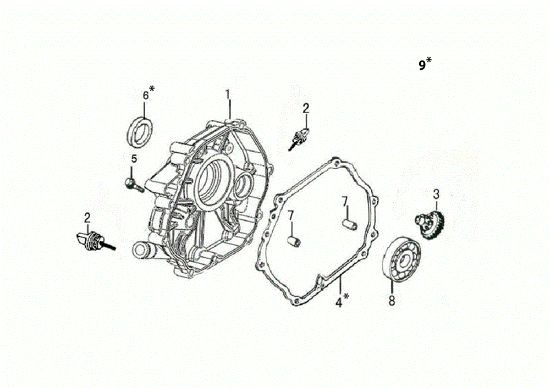 Tapa basamento MOTORE K1100 H (EURO5) Motor