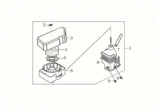 Filtro aire MOTORE K800 H (EURO 5) Motor K800H(EURO 5)