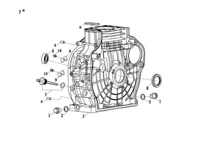 Carter motor MOTORE K7000 HD - conico / conical Motor
