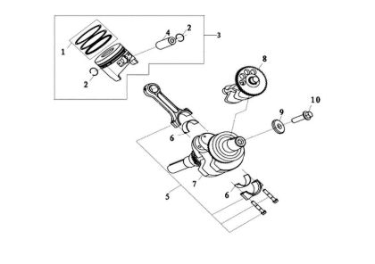 Pistón MOTORE K7000 HD - conico / conical Motor