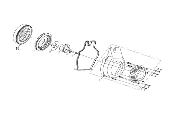 Arranque completo MOTORE K9000 HD (Diesel) Motor
