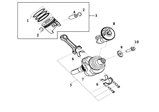 Pistón MOTORE K9000 HD (Diesel) Motor